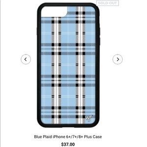 Brand new blue plaid wildflower case